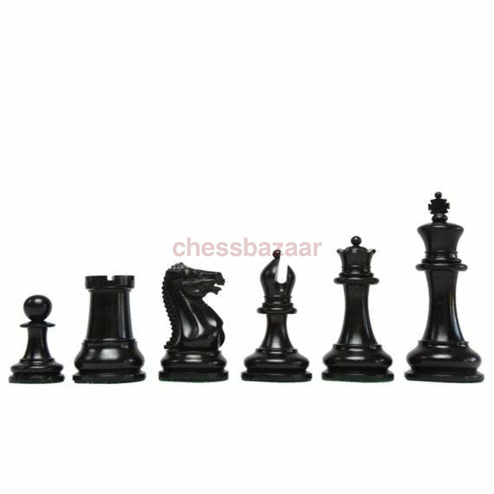 1849 Staunton Schachfiguren Mit Prächtiger Prägung Auf Der Seite Des Königs Aus Ebenholz Und