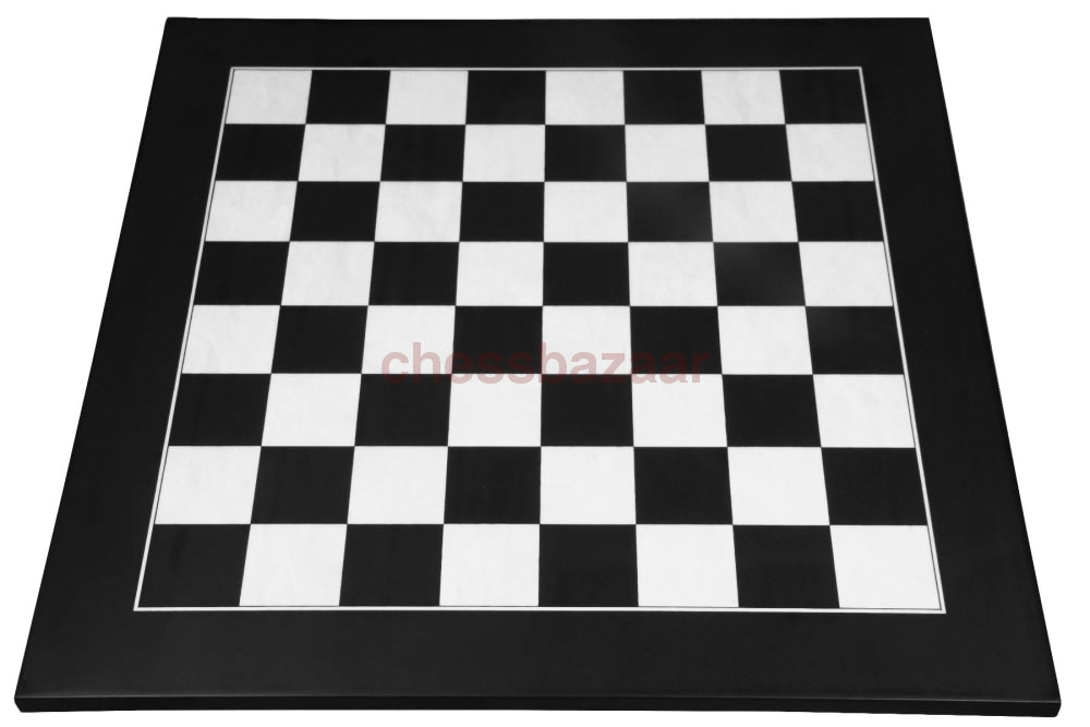 Furniertes Luxus Schachbrett aus Anigre schwarz und Ahornholz  – Feldgröße 60 mm