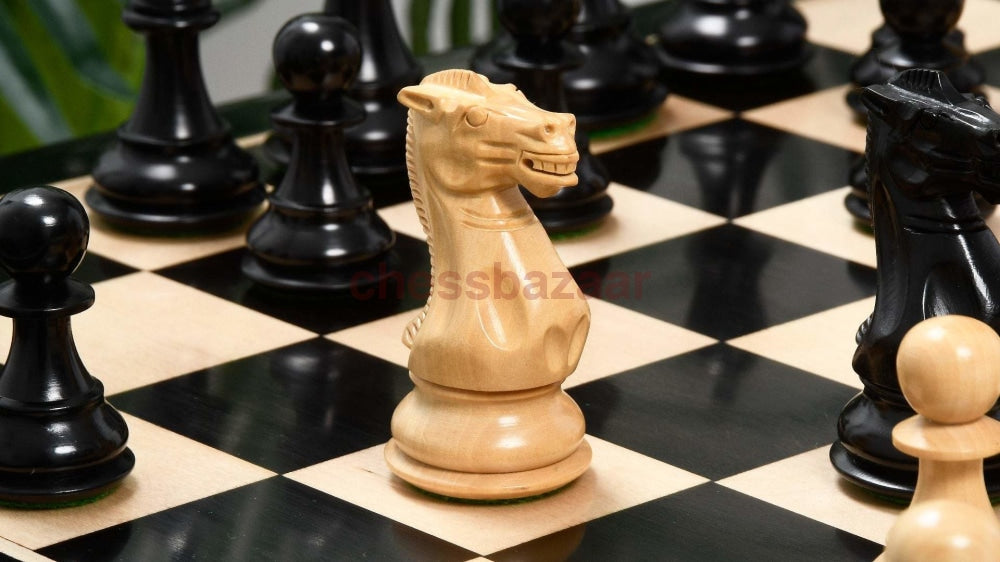 Gold Staunton Schachspiel - Schachfiguren Aus Natur Mit Schachbrett Ebenholz Und Buchsbaumholz Kh