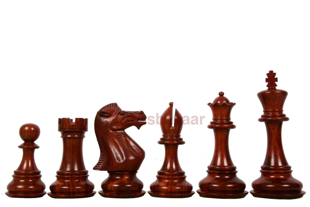 Riesengroße Staunton-Serie: Dreifach gewichtete Staunton Schachfiguren ,,5500 Gramm“ aus Rosenholz und Buchsbaumholz Handarbeit Indien – König  153 mm