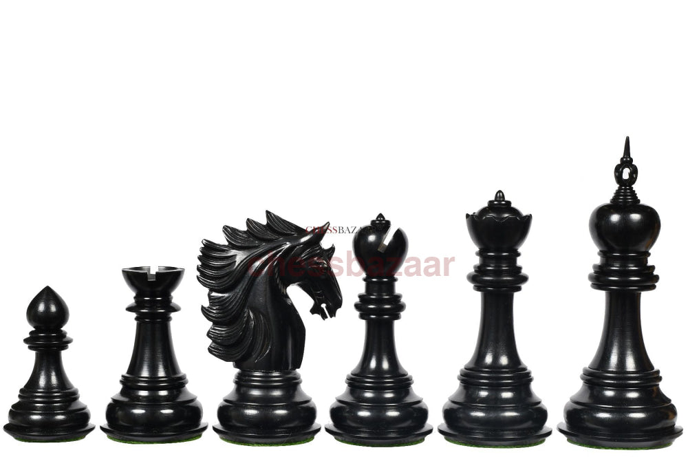 Shere-E-Punjab Schachfiguren - Löwe vom Punjab Staunton handgeschnitzte Schachfiguren aus Ebenholz und Buchsbaumholz -  KH 117 mm
