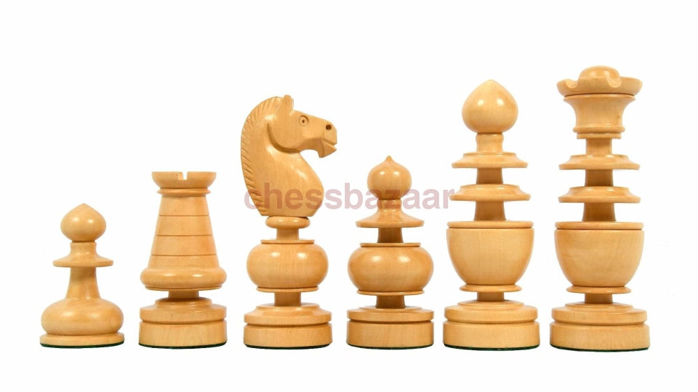Reproduzierte antiken Regence Schachfiguren aus Rosenholz und Buchsbaumholz -  KH 109 mm