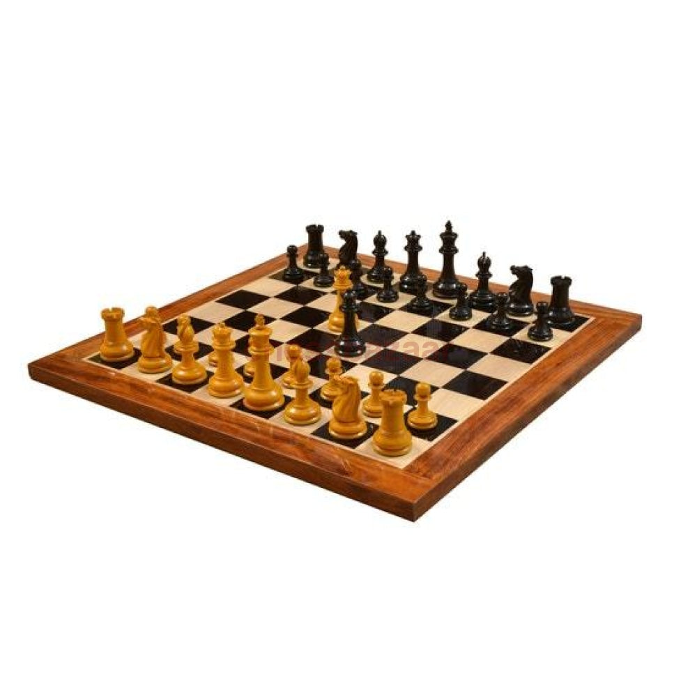 1849 Staunton Schachfiguren Mit Prächtiger Prägung Auf Der Seite Des Königs Aus Ebenholz Und