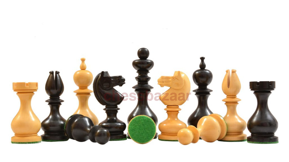 19. Jahrhundert - Replizierte Dublin Vintage Schachfiguren Antike Aus Gebeiztem Buchsbaumholz Und