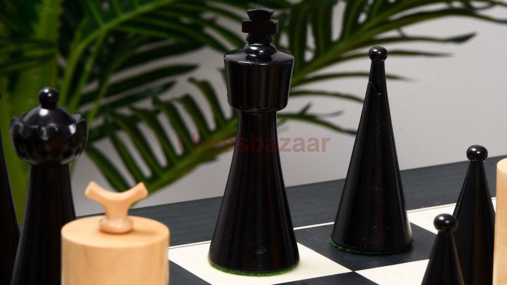 1940 Deko Gewichtete Handgefertigten Staunton Schachfiguren Aus Eingefärbtem Buchsbaumholz Und Natur