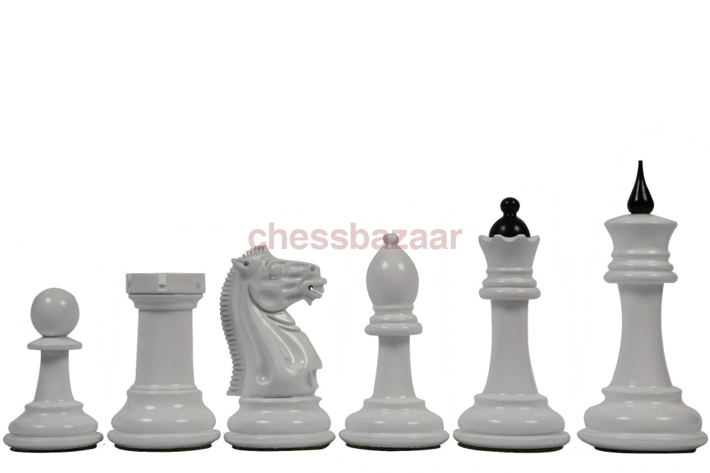 1940 Reproduzierte Sowjetischen Schachfiguren Aus Ebenholz Und Elfenbeinweiss Bemaltes Buchsbaumholz