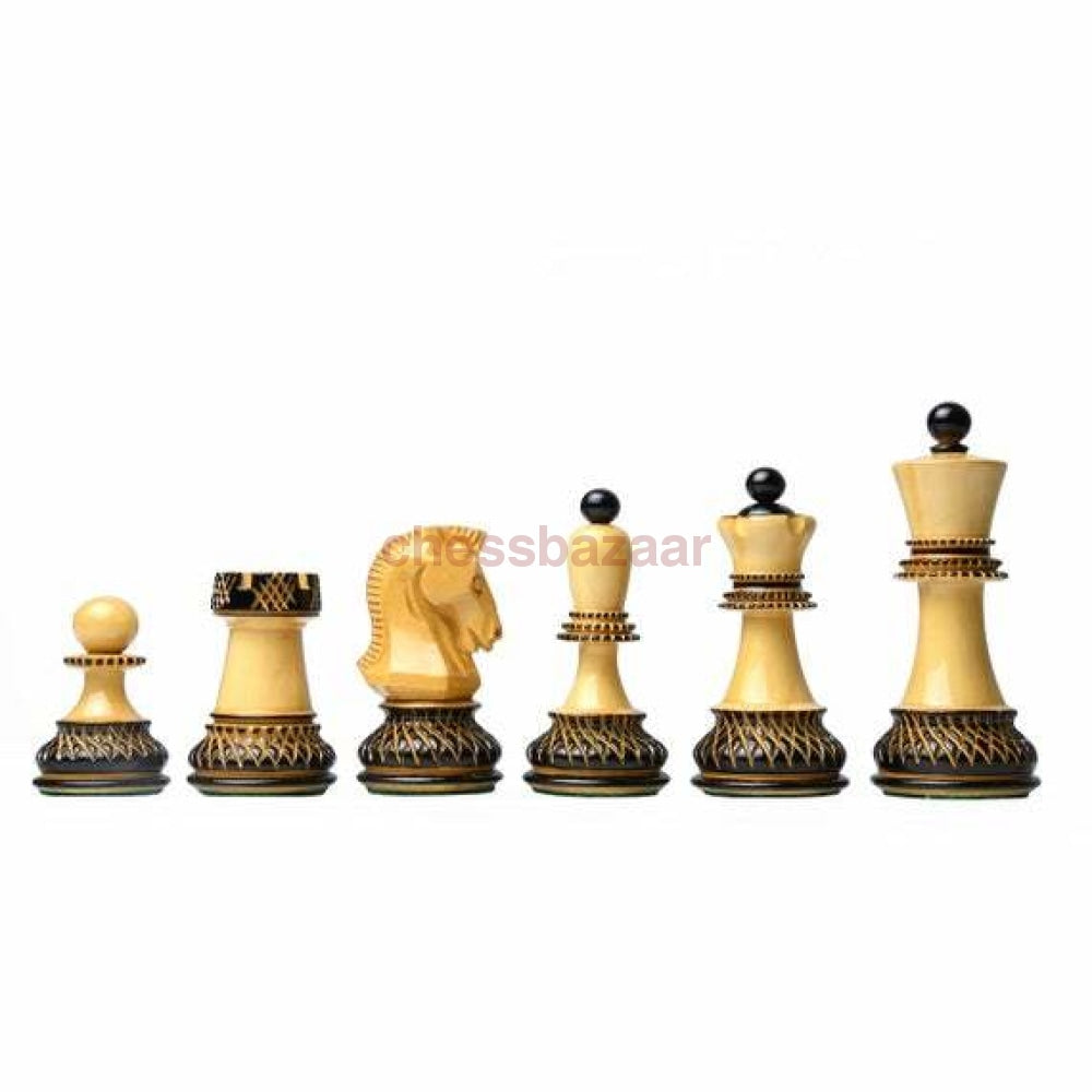 1950 Dubrovnik Bobby Fischer Schachfiguren Aus Geflammtem Buchsbaumholz Und Natur- Kh 94 Mm Version