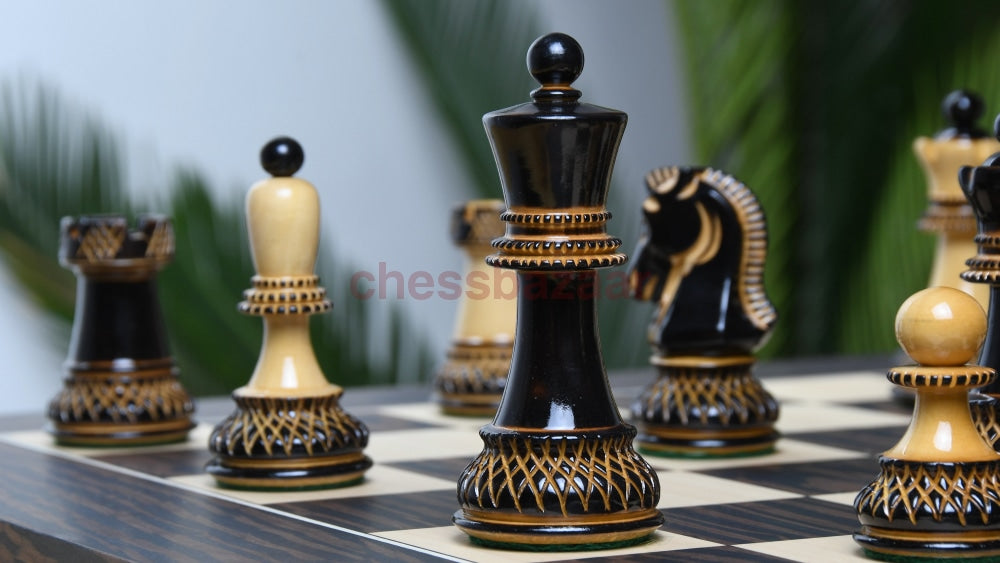 1950 Dubrovnik Bobby Fischer Schachfiguren Aus Geflammtem Buchsbaumholz Und Natur- Kh 94 Mm Version