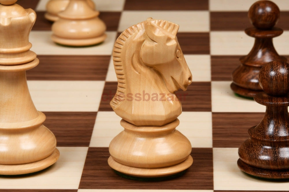 1950 Dubrovnik Bobby Fischer Schachfiguren Aus Sheeshamholz Und Buchsbaumholz- Kh 94 Mm Version - 3