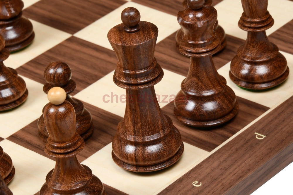 1950 Dubrovnik Bobby Fischer Schachfiguren Aus Sheeshamholz Und Buchsbaumholz- Kh 94 Mm Version - 3