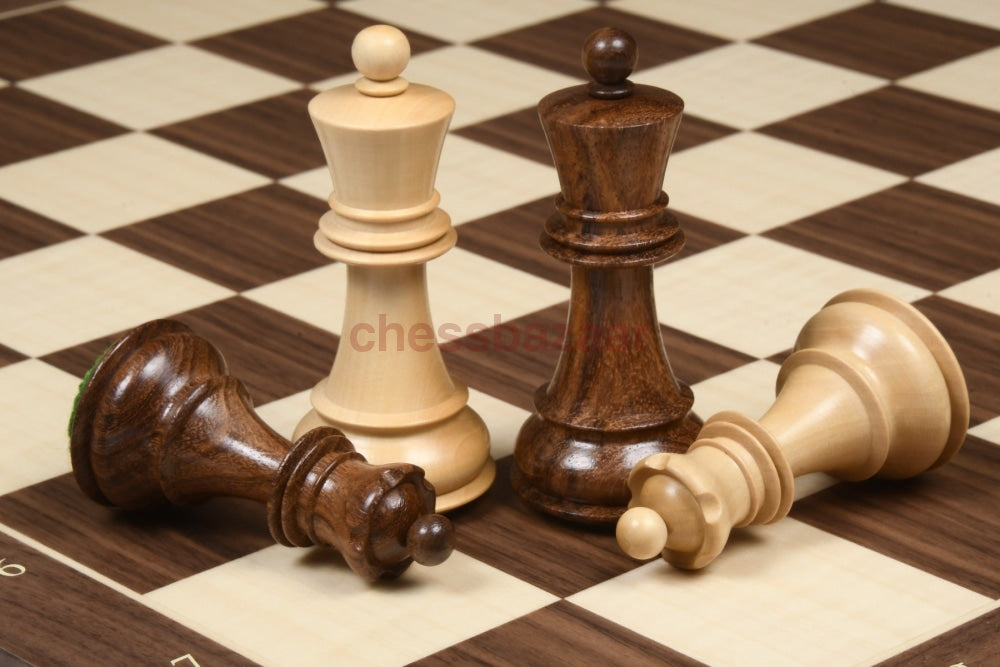 1950 Dubrovnik Bobby Fischer Schachfiguren Aus Sheeshamholz Und Buchsbaumholz- Kh 94 Mm Version - 3