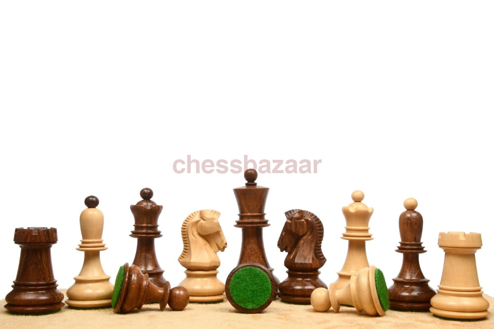 1950 Dubrovnik Bobby Fischer Schachfiguren Aus Sheeshamholz Und Buchsbaumholz- Kh 94 Mm Version - 3