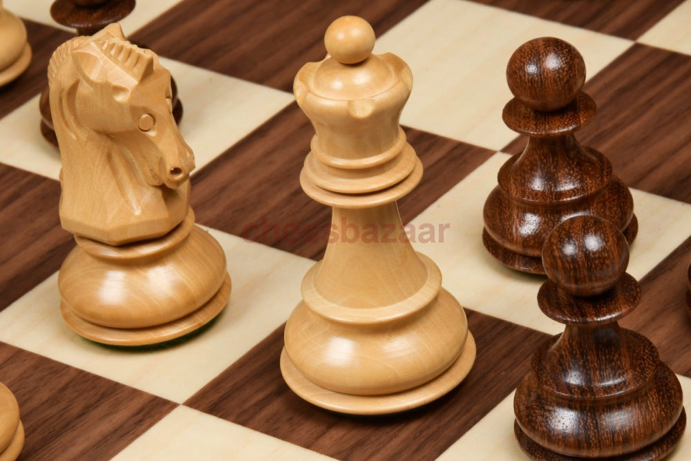 1950 Dubrovnik Bobby Fischer Schachfiguren Aus Sheeshamholz Und Buchsbaumholz- Kh 94 Mm Version - 3