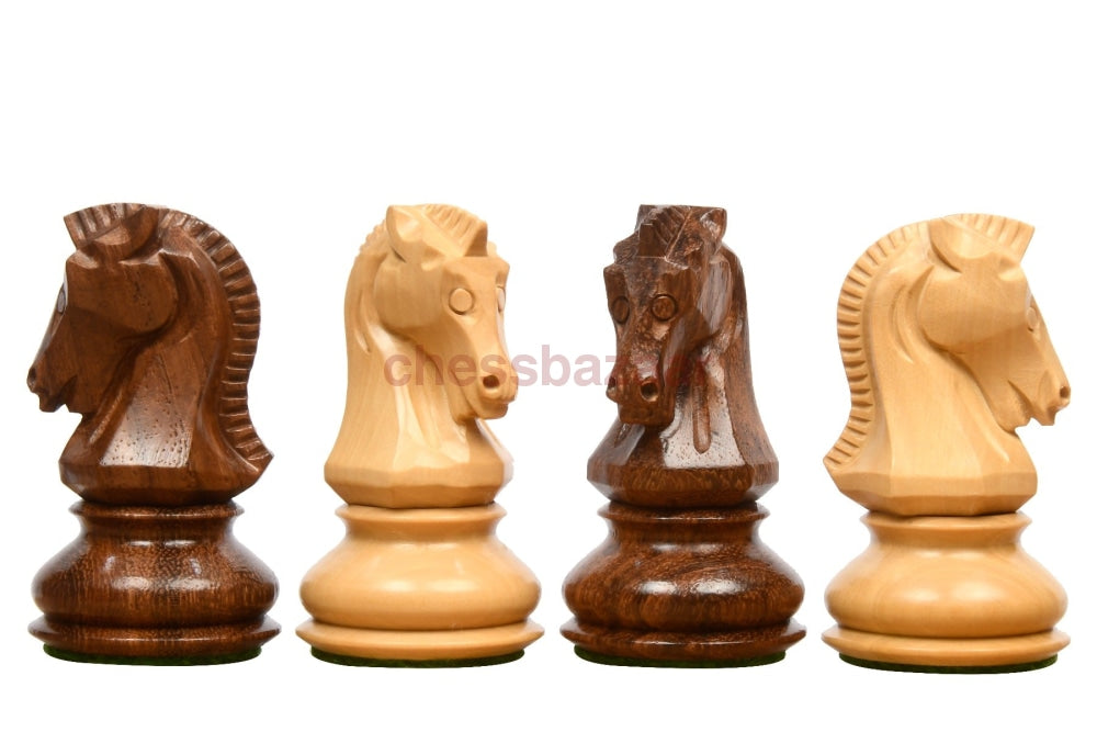 1950 Dubrovnik Bobby Fischer Schachfiguren Aus Sheeshamholz Und Buchsbaumholz- Kh 94 Mm Version - 3