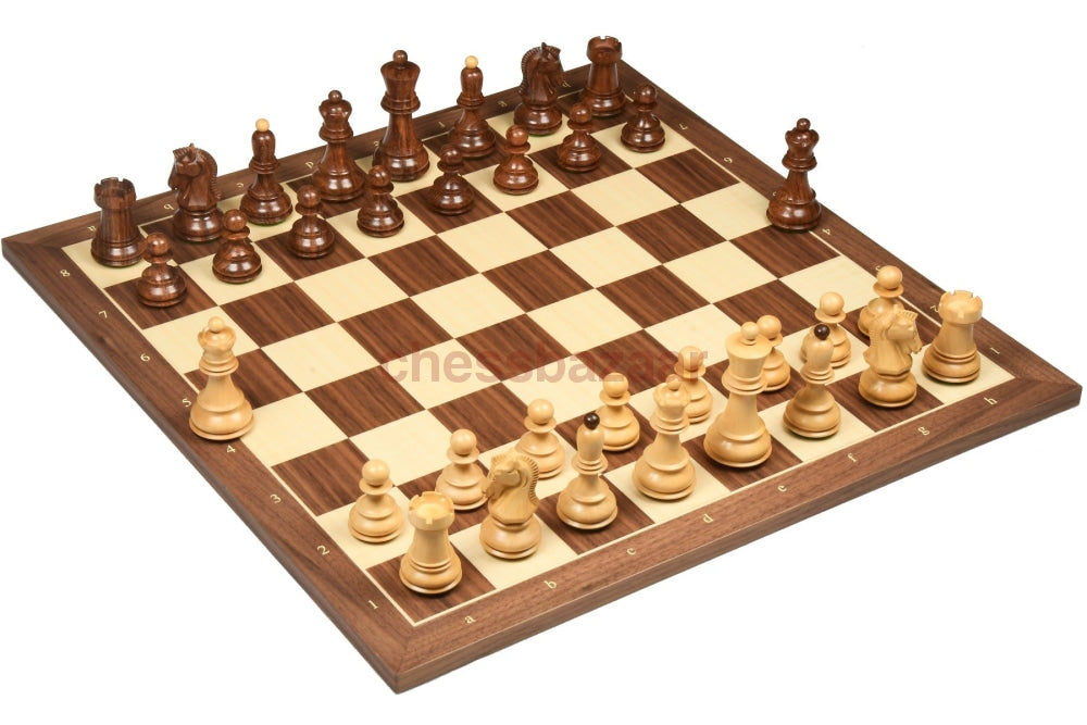 1950 Dubrovnik Bobby Fischer Schachfiguren Aus Sheeshamholz Und Buchsbaumholz- Kh 94 Mm Version - 3