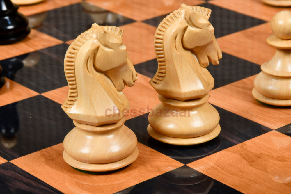 1950 Reproduzierte Dubrovnik Bobby Fischer Schachfiguren Version 3.0 In Ebenholz/Kastenholz 75 König
