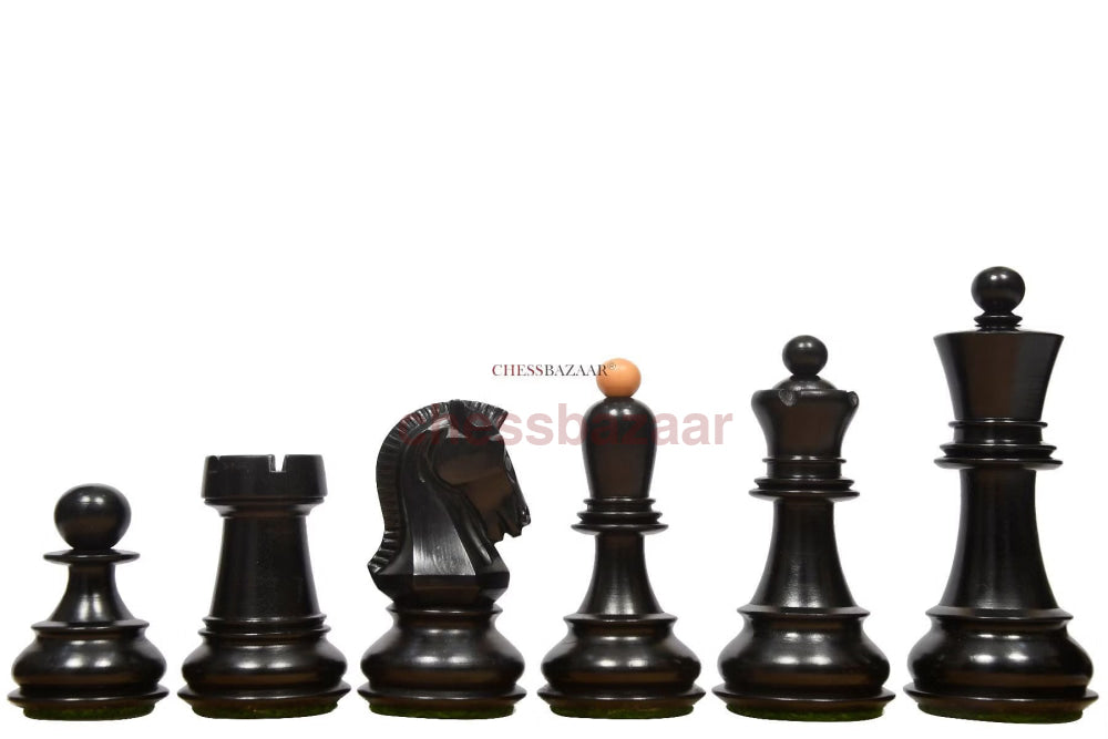 1950 reproduzierte Dubrovnik Bobby Fischer Schachfiguren Version 3.0 in Ebenholz/Kastenholz – 3,75