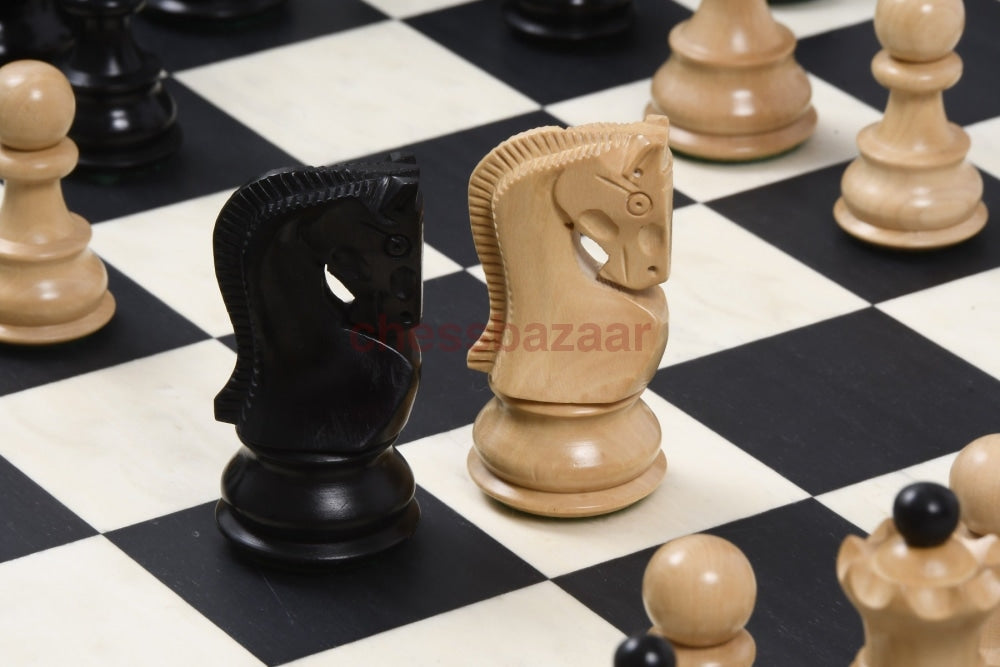 1959 Turnier Russische Zagreb Handgefertigten Schachfiguren Aus Schwarz Gebeiztem Buchsbaumholz Und