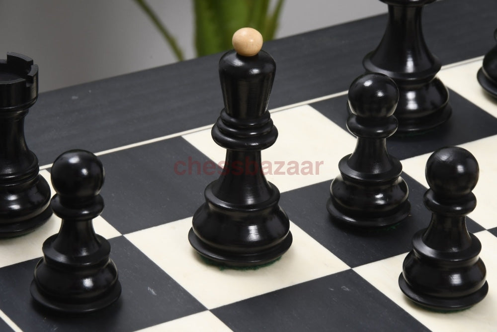 1959 Turnier Russische Zagreb Handgefertigten Schachfiguren Aus Schwarz Gebeiztem Buchsbaumholz Und