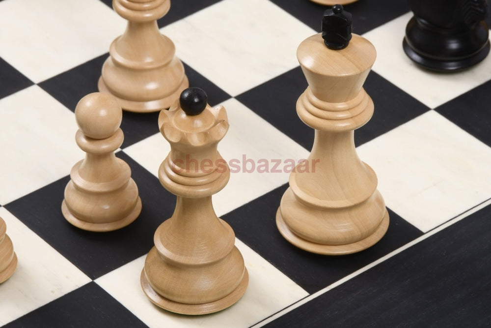 1959 Turnier Russische Zagreb Handgefertigten Schachfiguren Aus Schwarz Gebeiztem Buchsbaumholz Und