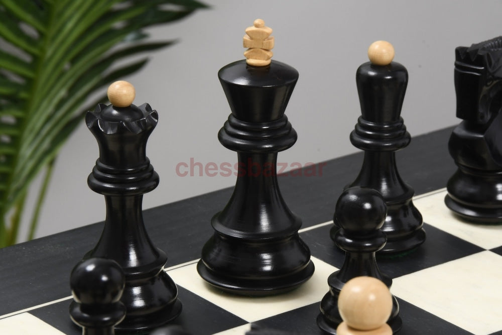 1959 Turnier Russische Zagreb Handgefertigten Schachfiguren Aus Schwarz Gebeiztem Buchsbaumholz Und