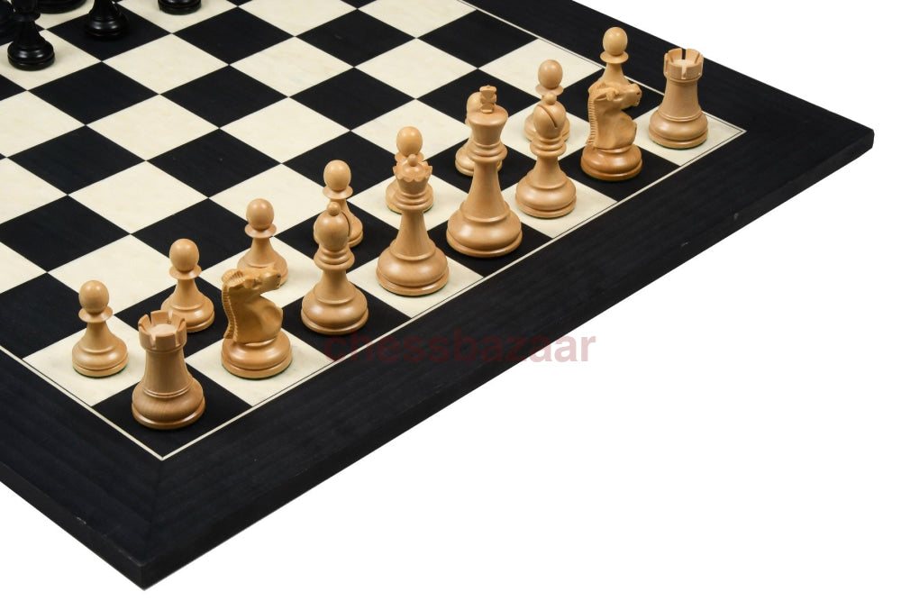 1972 Spasski-Fischer Staunton Turnierschachfiguren Version 2:  Gewichtete Schwarz Gebeizten