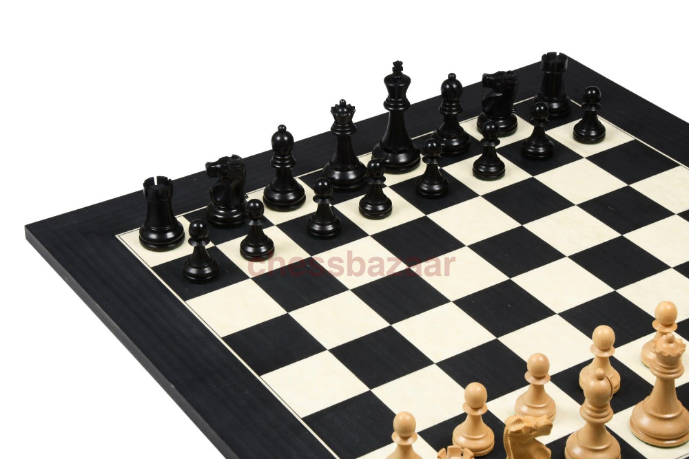 1972 Spasski-Fischer Staunton Turnierschachfiguren Version 2:  Gewichtete Schwarz Gebeizten