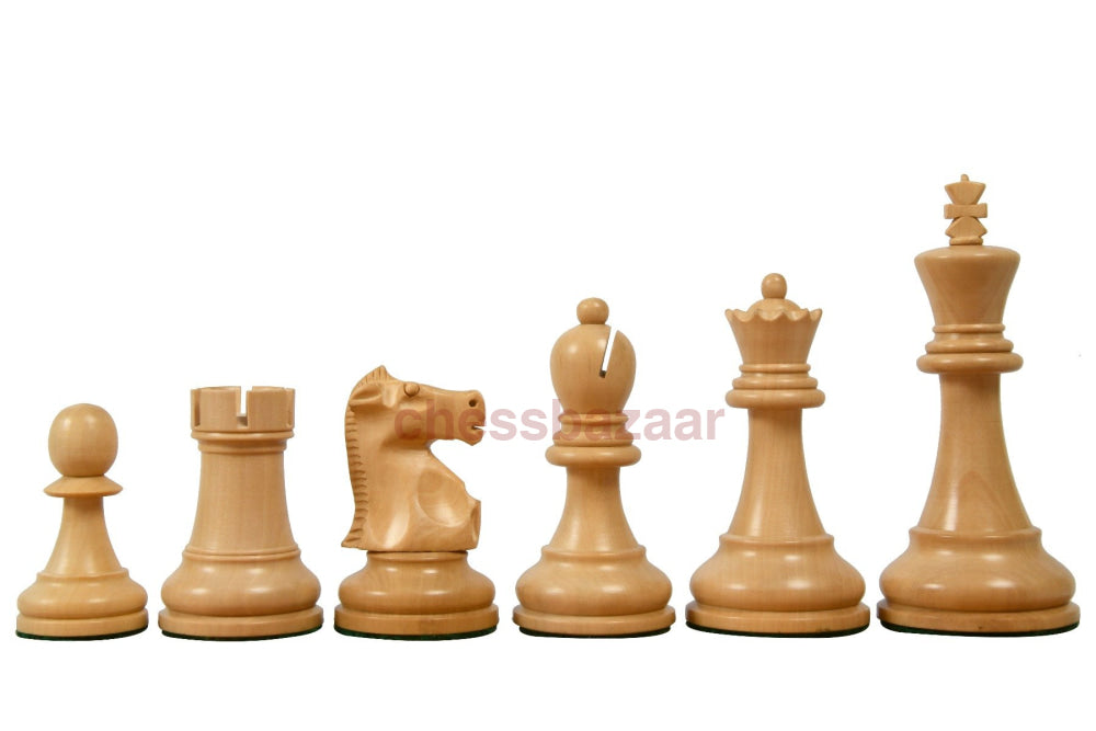 1972 Spasski-Fischer Staunton Turnierschachfiguren Version 2:  Gewichtete Schwarz Gebeizten