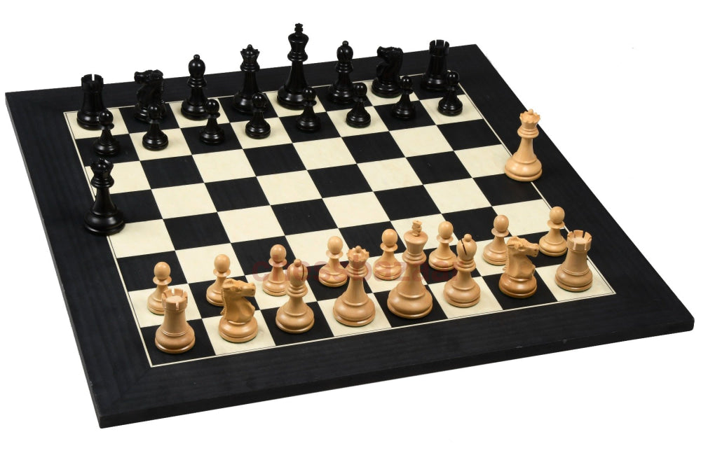 1972 Spasski-Fischer Staunton Turnierschachfiguren Version 2:  Gewichtete Schwarz Gebeizten