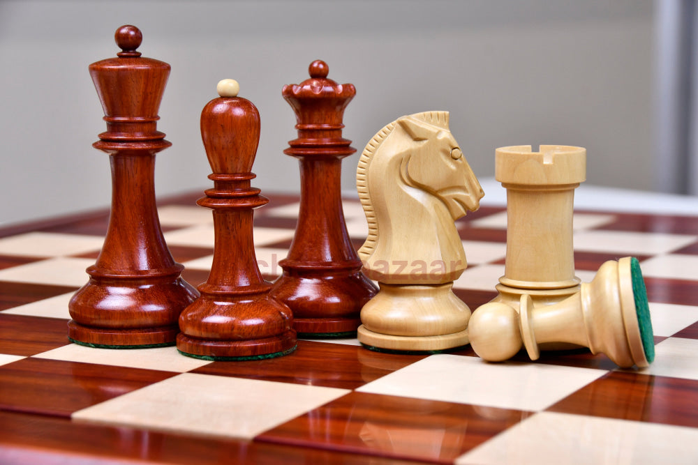 4 25 King Size Reproduktion Von 1950 Dubrovnik Bobby Fischer Gewichteten Schachfiguren Aus Rosenholz