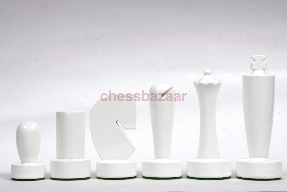 Berliner Serie Moderne Minimalistische Schachfiguren Aus Schwarz-Weiß Lackiertem Kastenholz 3 7 King
