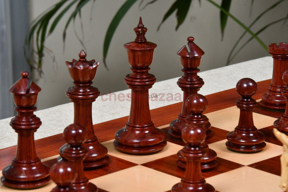 Cb Blackburne (Joseph Henry) Edition Luxury Chess Pieces In Bud Rosewood & Box Wood - 4.3 King With