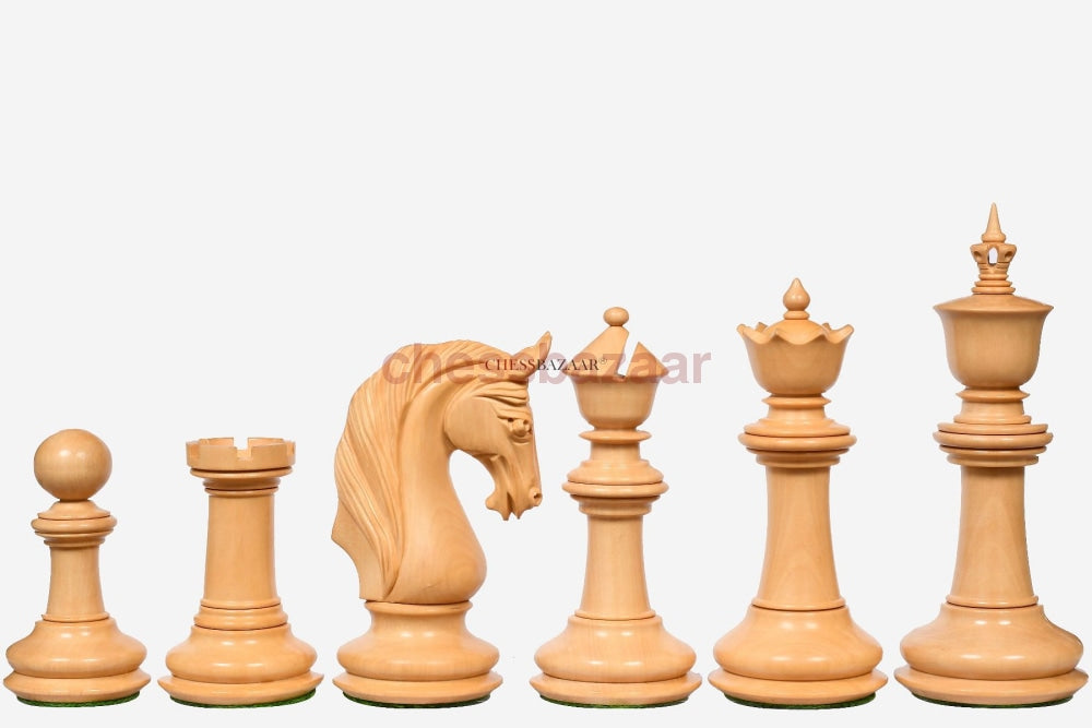 Cb Blackburne (Joseph Henry) Edition Luxury Chess Pieces In Bud Rosewood & Box Wood - 4.3 King With