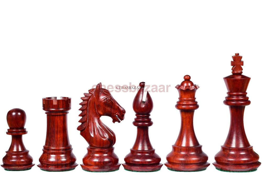 CB Derby Knight Staunton Schachfiguren aus Rosenholz (Padauk) und Buchsbaumholz  – KH  106 mm
