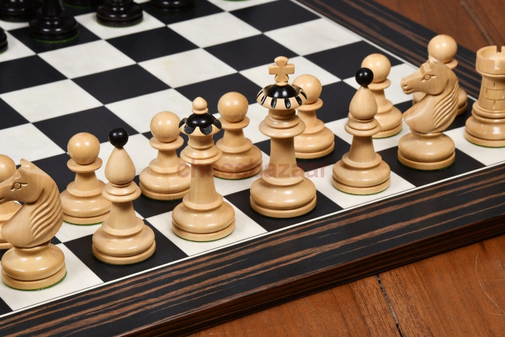 Das 1935 Warschauer Capablanca Simultaneous Chess Set Reproduktion In Ebenholz Und Buchsbaum - 3 8
