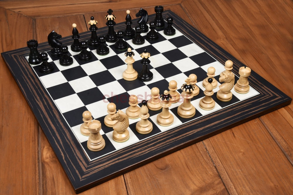 Das 1935 Warschauer Capablanca Simultaneous Chess Set Reproduktion In Ebenholz Und Buchsbaum - 3 8