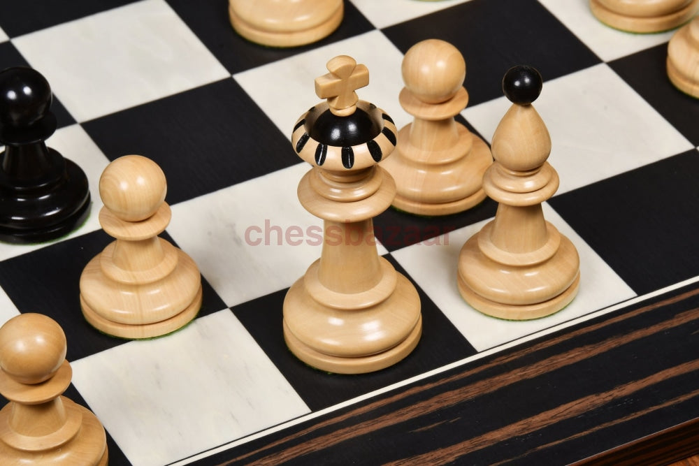 Das 1935 Warschauer Capablanca Simultaneous Chess Set Reproduktion In Ebenholz Und Buchsbaum - 3 8