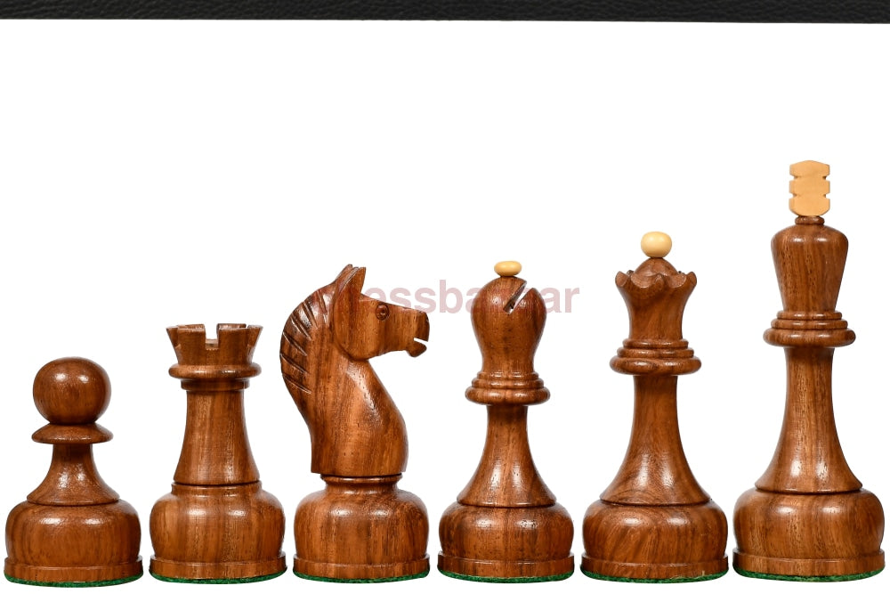 Die gewichteten Holzschachfiguren der Sowjetischen Meisterschaft von 1961 in Sheesham & Buchsbaum - 4