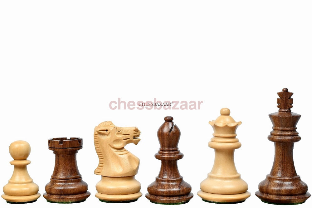 Die hölzernen Staunton-Schachfiguren der Collector-Serie aus Sheesham- und Buchsbaumholz – 2,6-Zoll-König