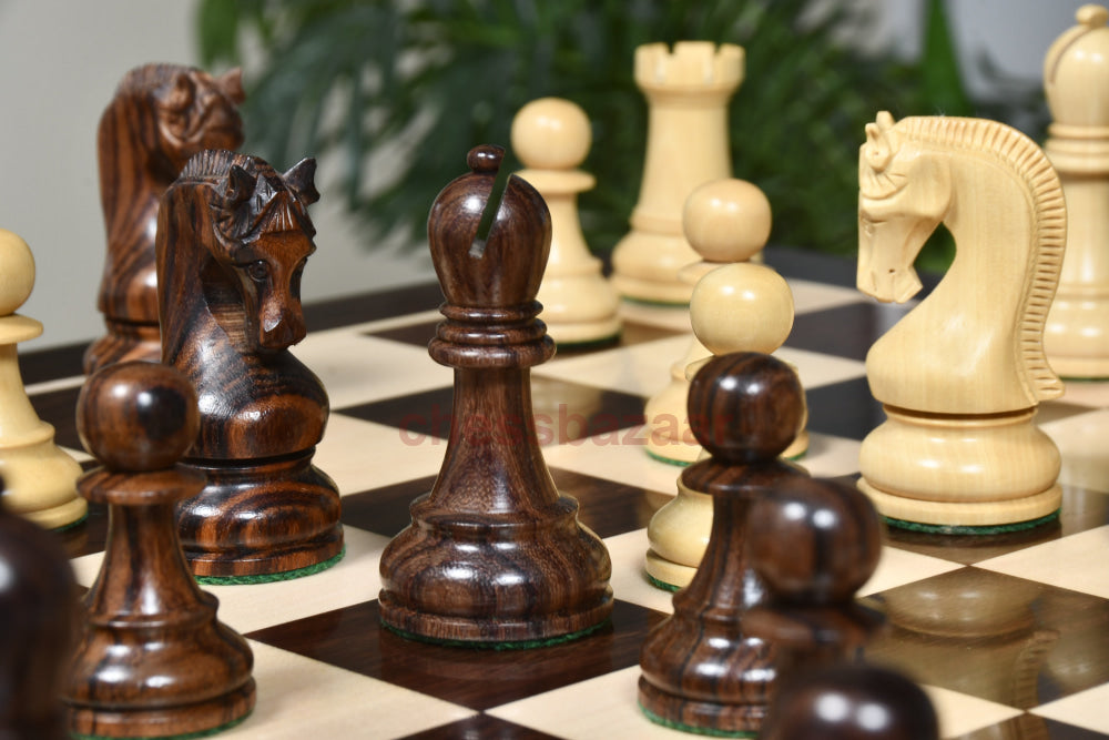 Die Leningrader Keulengroßen Hölzernen Schachfiguren Aus Indischem Palisander Und Buchsbaum 4 0 Zoll