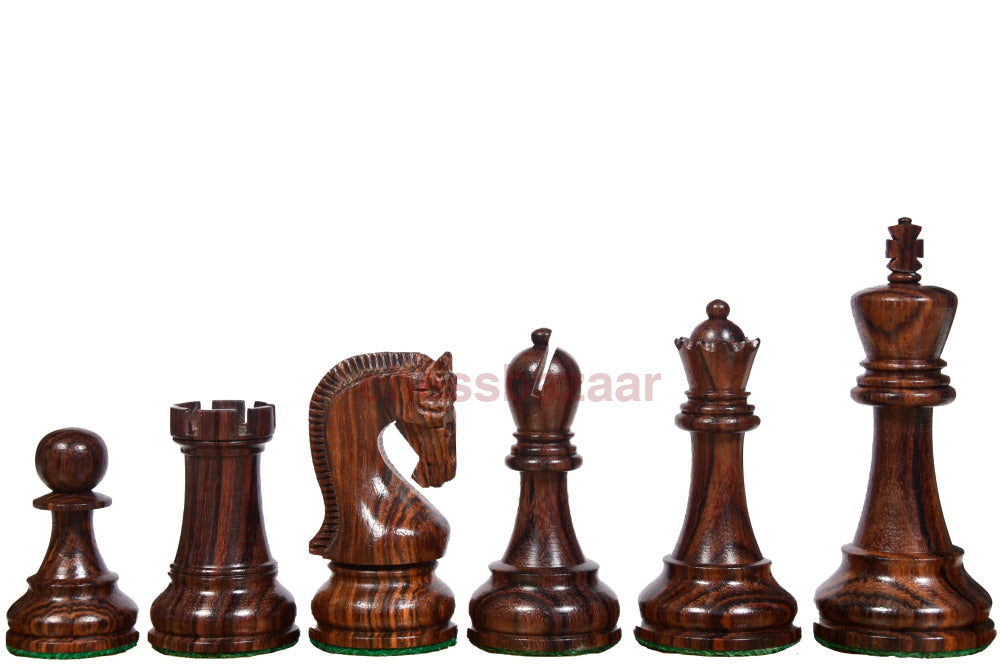 Die Leningrader keulengroßen hölzernen Schachfiguren aus indischem Palisander und Buchsbaum – 4,0 Zoll King  Community-verified icon