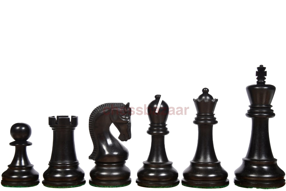 Die Leningrader Schachfiguren Aus Holz In Keulengröße Schwarz Ebonisiertem Und Buchsbaum 4 0 Zoll