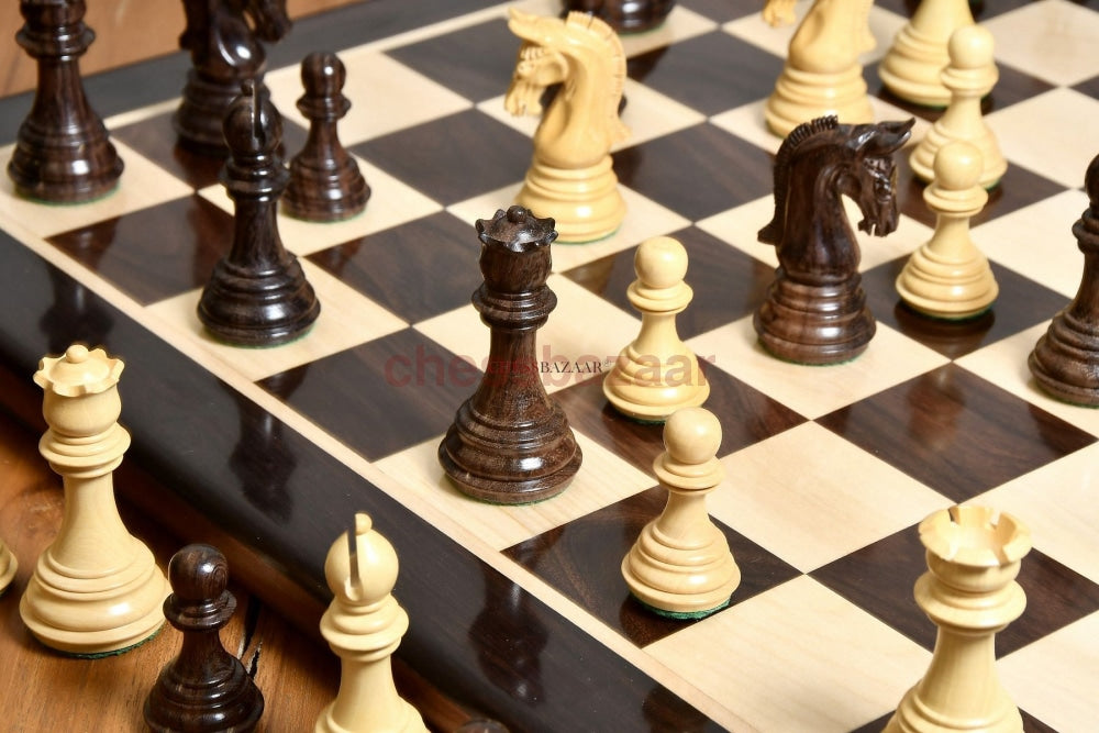 Die Neuen Imperial Weighted Staunton Schachfiguren In Palisander Und Buchsbaum 3 75 King