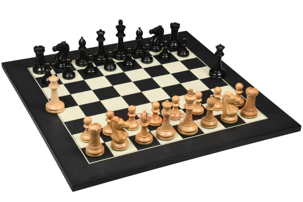 Gm Blitz Staunton Turnier Schachfiguren - Handgeschnitzt Aus Ebenholz Und Buchsbaumholz Kh 95 Mm