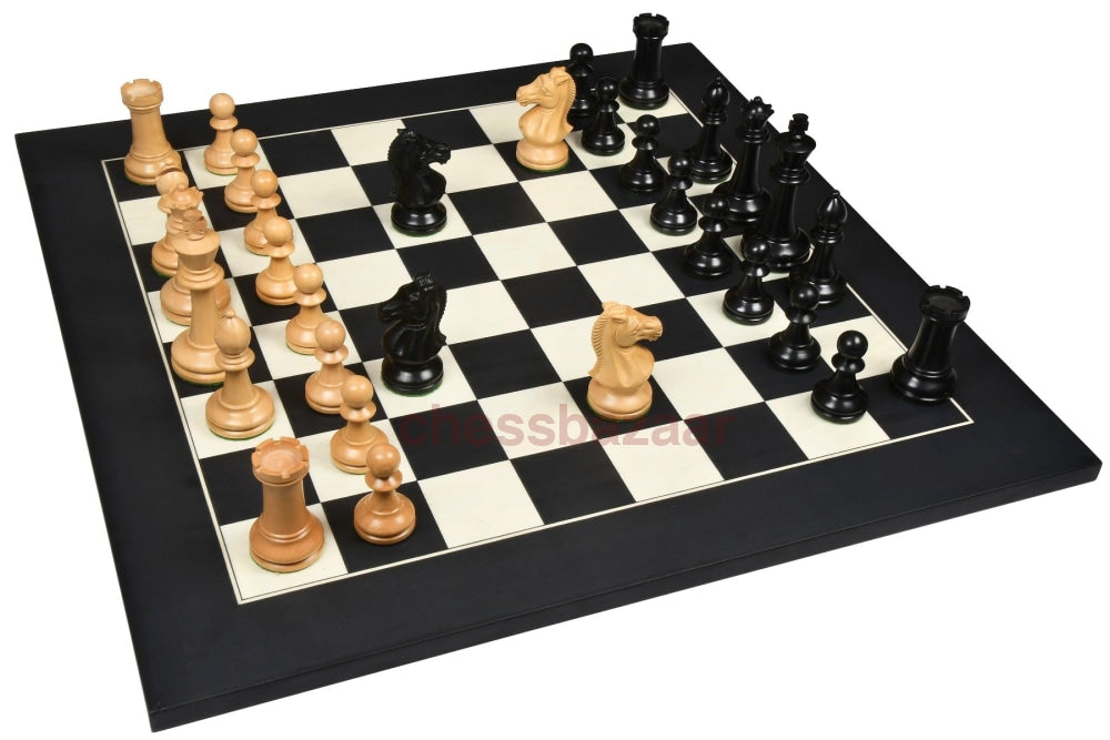 Gm Blitz Staunton Turnier Schachfiguren - Handgeschnitzt Aus Ebenholz Und Buchsbaumholz Kh 95 Mm
