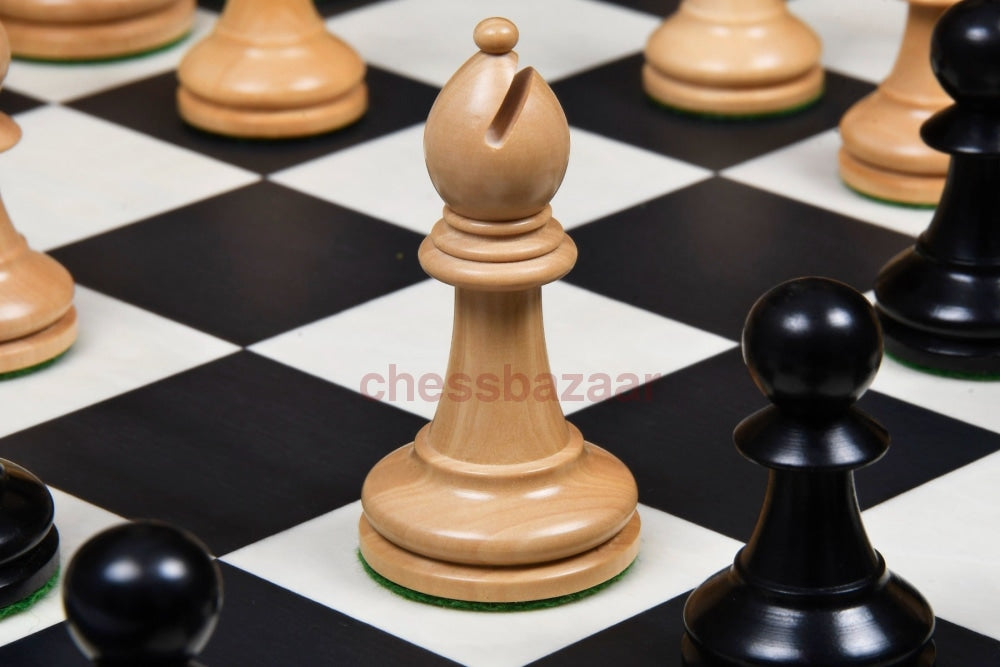 Gm Blitz Staunton Turnier Schachfiguren - Handgeschnitzt Aus Ebenholz Und Buchsbaumholz Kh 95 Mm