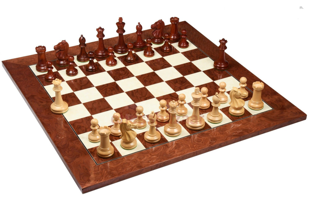 Gm Blitz Staunton Turnier Schachfiguren - Handgeschnitzt Aus Rosenholz Und Buchsbaumholz Kh 95 Mm