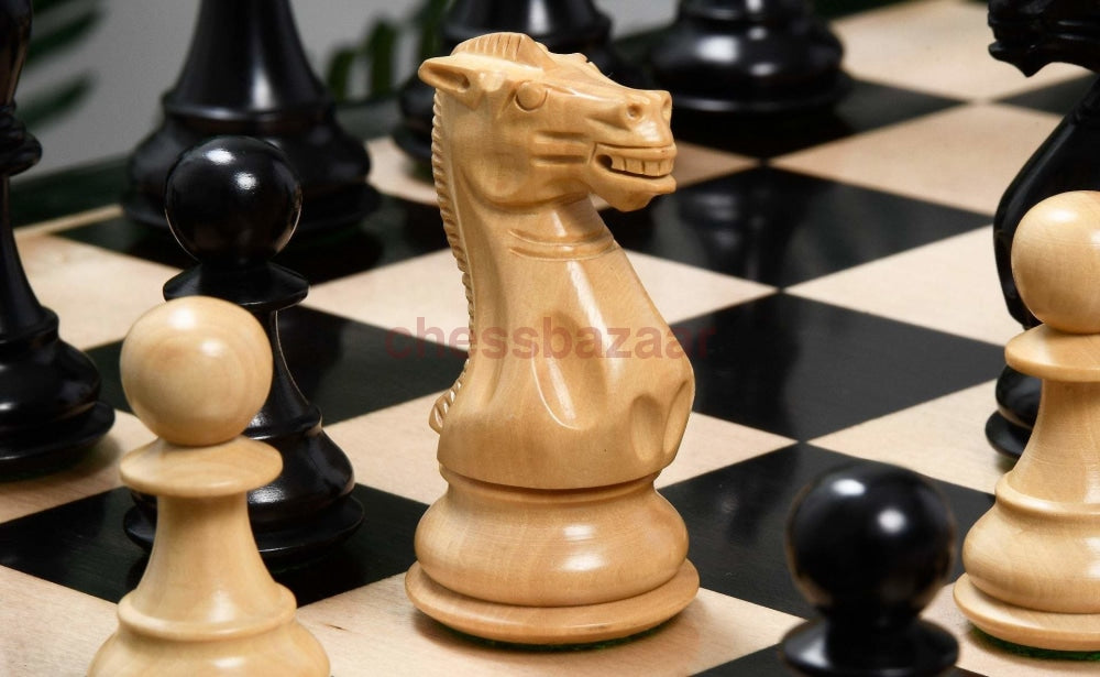 Gold Staunton Schachspiel - Schachfiguren Aus Natur Mit Schachbrett Ebenholz Und Buchsbaumholz Kh