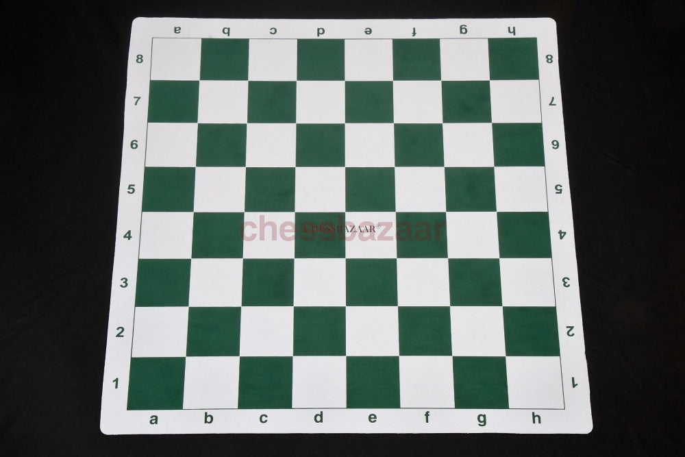 Gummi-Mauspad Aufrollbares Turnier-Schachbrett Mit Algebraischer Notation In Grün Und Weiß 50 8 Cm