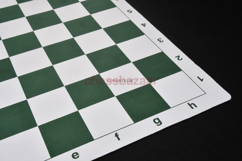 Gummi-Mauspad Aufrollbares Turnier-Schachbrett Mit Algebraischer Notation In Grün Und Weiß 50 8 Cm